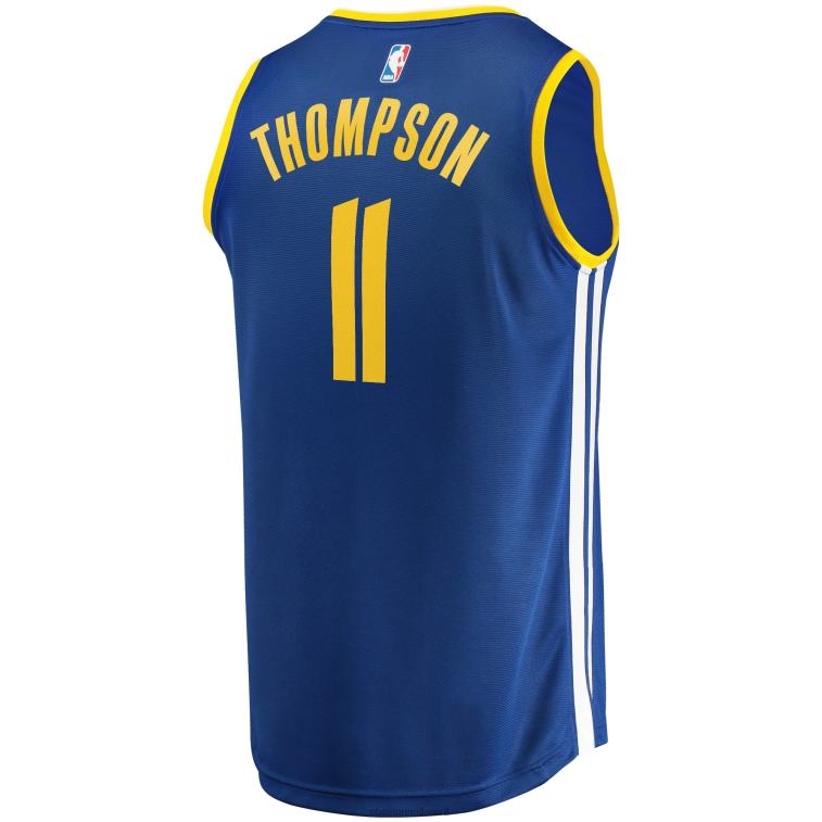 NBA 00F2L18308 maglia replica del giocatore dei golden state warriors klay thompson royal fast break