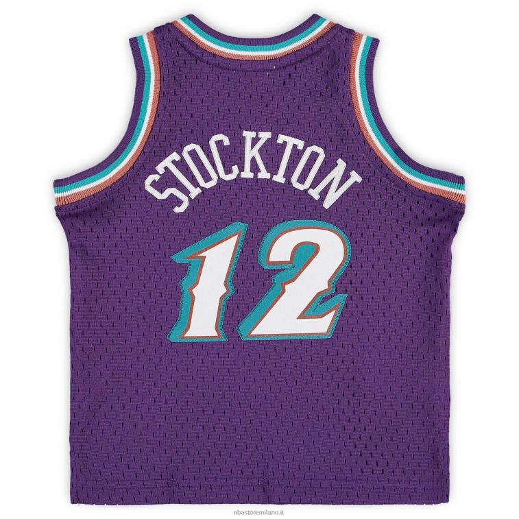 NBA 00F2L17445 utah jazz john stockton mitchell & ness purple hardwood classics maglia da giocatore in pensione