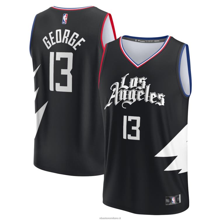 NBA 00F2L16863 la clippers paul george maglia giocatore contropiede nera