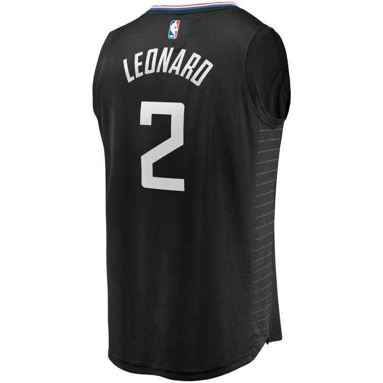 NBA 00F2L17061 la clippers kawhi leonard maglia nera giocatore contropiede