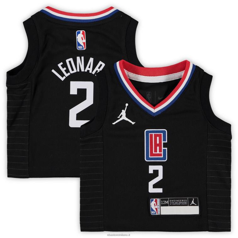 NBA 00F2L17152 la clippers kawhi leonard jordan marca maglia nera