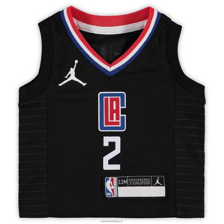 NBA 00F2L17152 la clippers kawhi leonard jordan marca maglia nera