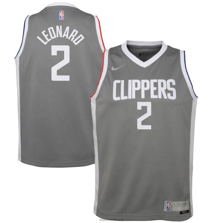 NBA 00F2L17245 la clippers kawhi leonard nike maglia giocatore swingman grigio - edizione guadagnata
