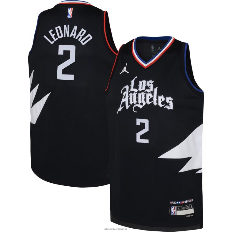 NBA 00F2L17271 la clippers kawhi leonard jordan marca maglia swingman nera