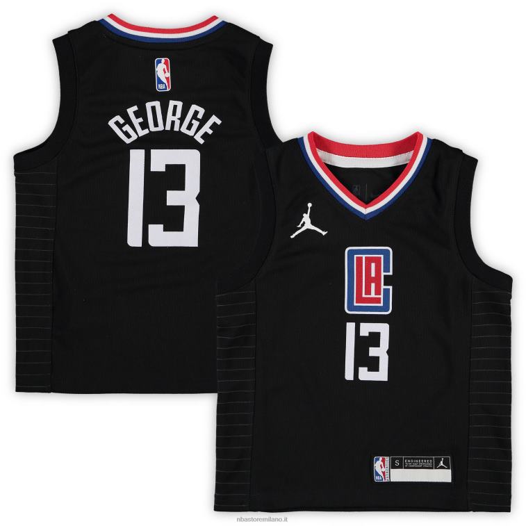 NBA 00F2L17399 preschool la clippers paul george jordan marca maglia nera fast break replica