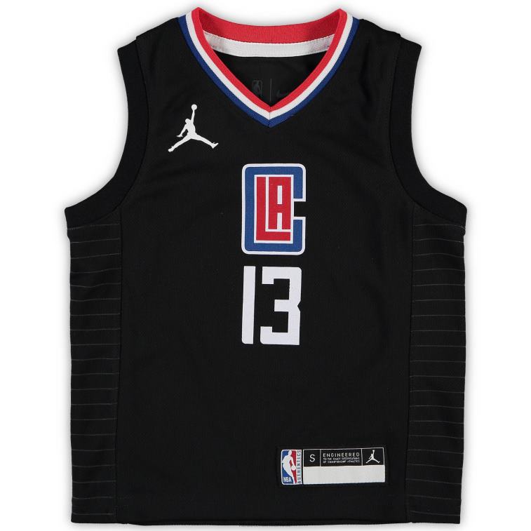 NBA 00F2L17399 preschool la clippers paul george jordan marca maglia nera fast break replica