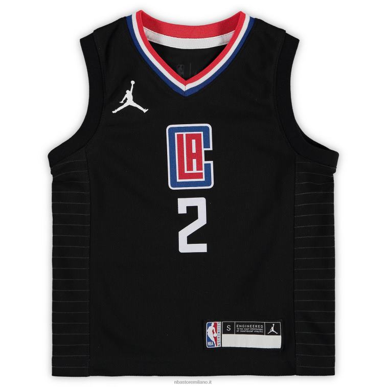 NBA 00F2L17417 preschool la clippers kawhi leonard jordan marca maglia nera fast break replica