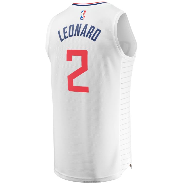 NBA 00F2L17540 la clippers kawhi leonard maglia bianca giocatore contropiede