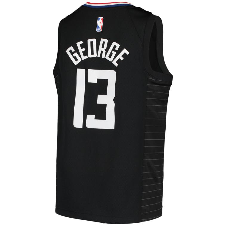 NBA 00F2L17714 la clippers paul george jordan marca maglia giocatore swingman nera