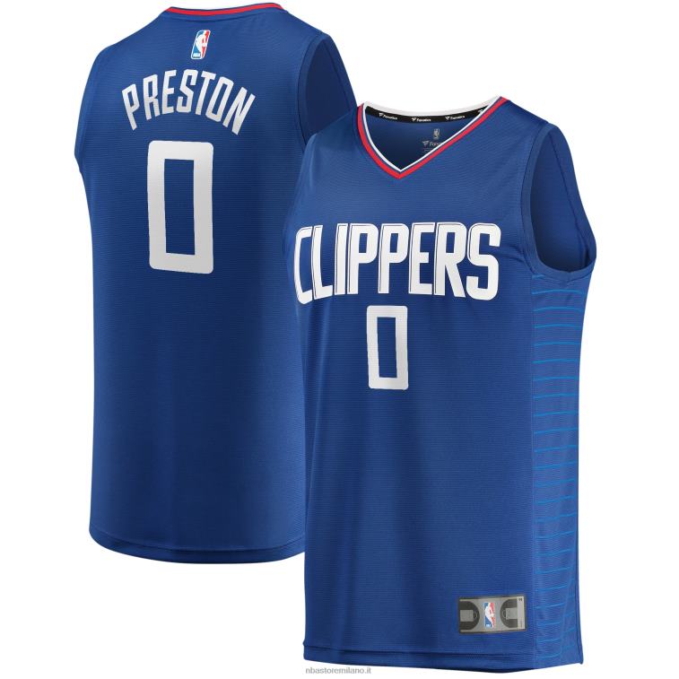 NBA 00F2L17775 la clippers jason preston royal maglia da giocatore fast break