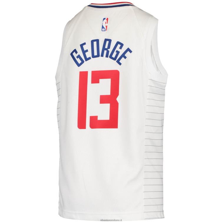 NBA 00F2L17937 la clippers paul george nike maglia swingman bianca