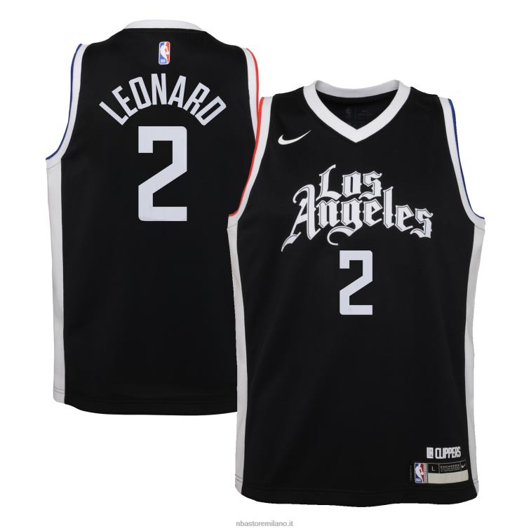 NBA 00F2L18104 la clippers kawhi leonard nike maglia swingman nera