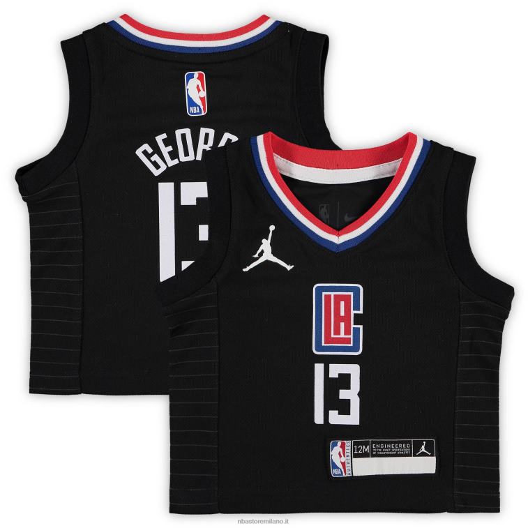 NBA 00F2L18298 la clippers paul george jordan maglia nera di marca