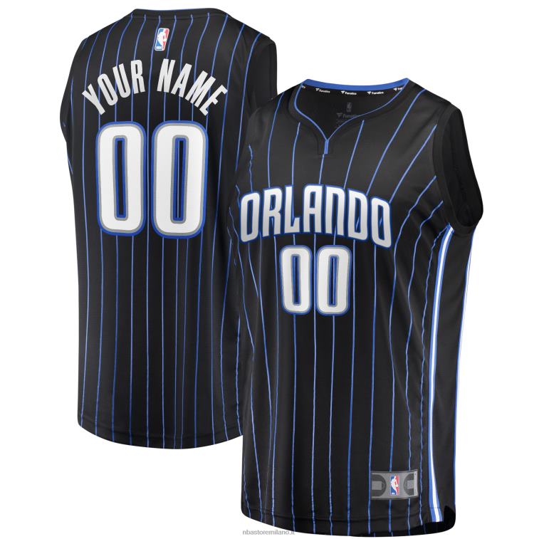 NBA 00F2L16785 maglia personalizzata replica orlando magic black fast break