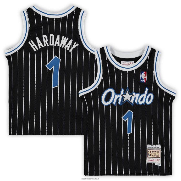 NBA 00F2L16837 preschool orlando magic penny hardaway black 1994-1995 maglia della squadra del ritorno al passato dei classici del legno duro