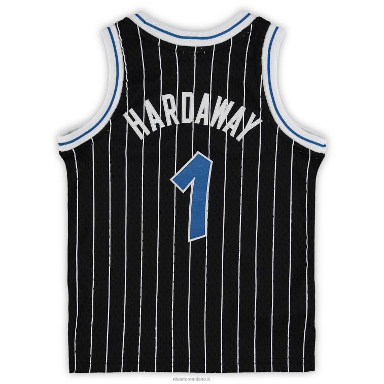 NBA 00F2L16837 preschool orlando magic penny hardaway black 1994-1995 maglia della squadra del ritorno al passato dei classici del legno duro