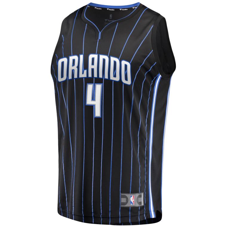 NBA 00F2L16985 orlando magic jalen suggerisce maglia nera 2021 draft first round pick fast break replica