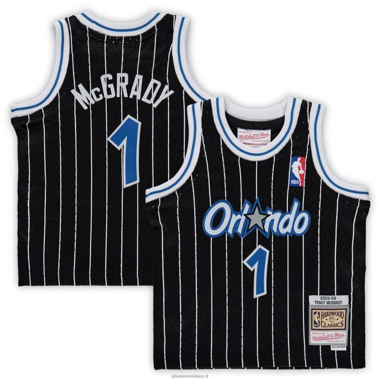 NBA 00F2L17104 orlando magic tracy mcgrady black hardwood classics maglia giocatore ritirato