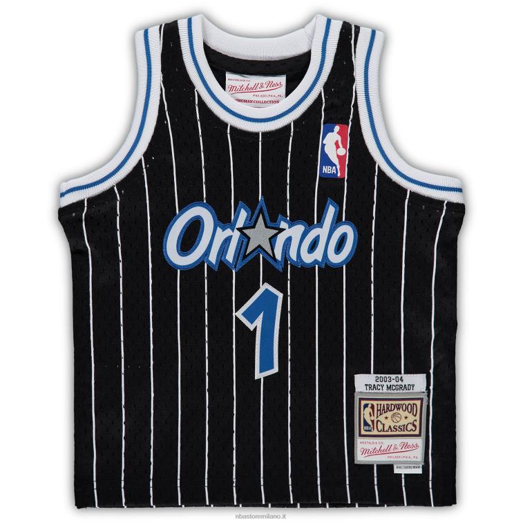 NBA 00F2L17104 orlando magic tracy mcgrady black hardwood classics maglia giocatore ritirato