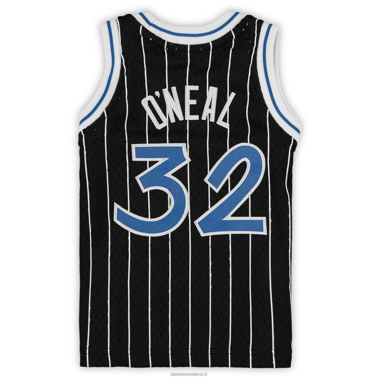 NBA 00F2L17122 orlando magic shaquille o\'neal black hardwood classics maglia giocatore ritirato