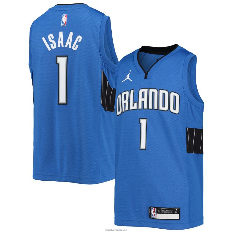 NBA 00F2L18059 orlando magic jonathan isaac jordan maglia giocatore blu