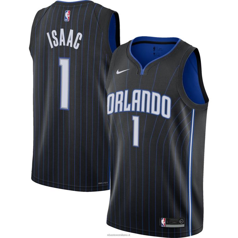 NBA 00F2L18387 orlando magic jonathan isaac nike maglia swingman nera
