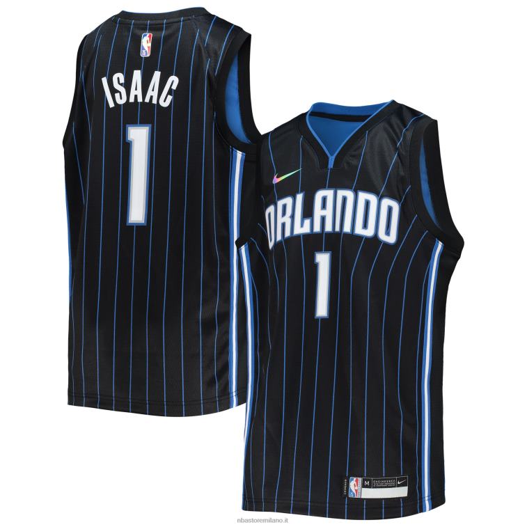 NBA 00F2L18410 maglia orlando magic jonathan isaac nike black diamond swingman