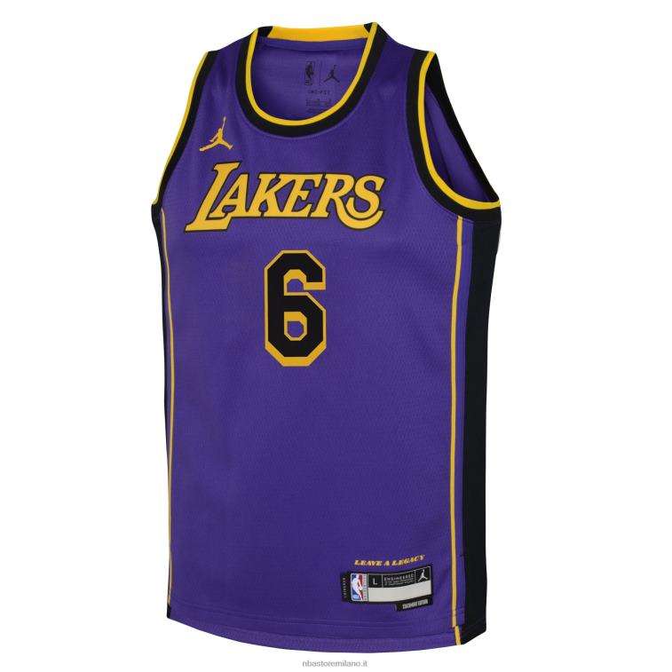 NBA 00F2L16713 los angeles lakers lebron james jordan marca maglia swingman viola