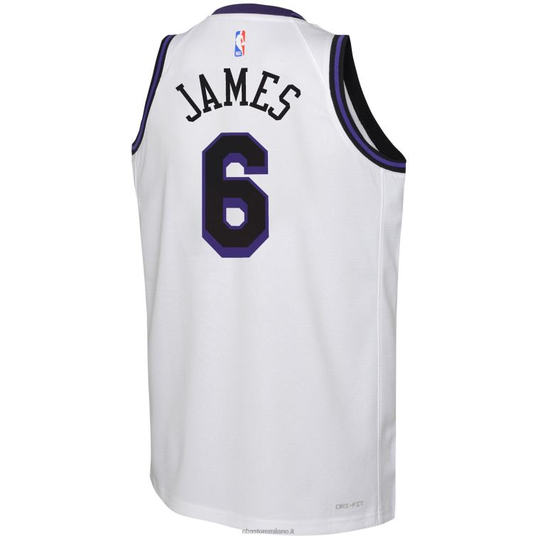 NBA 00F2L16736 los angeles lakers lebron james nike maglia bianca swingman