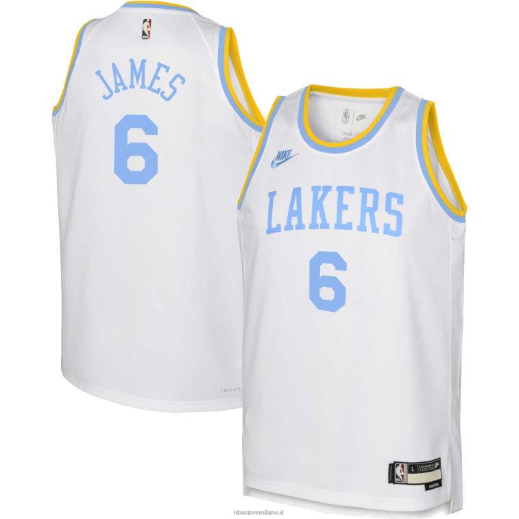 NBA 00F2L16741 los angeles lakers lebron james nike maglia bianca swingman