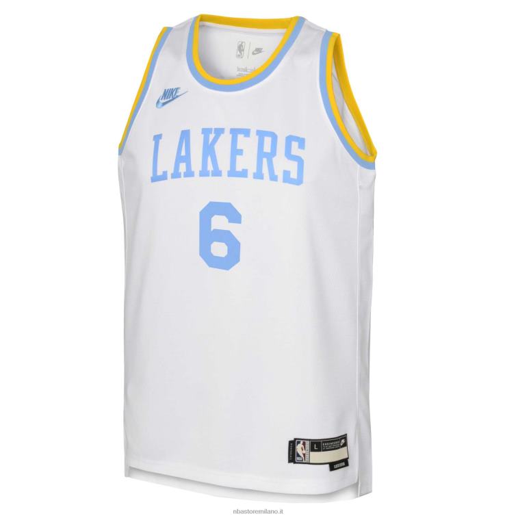 NBA 00F2L16741 los angeles lakers lebron james nike maglia bianca swingman