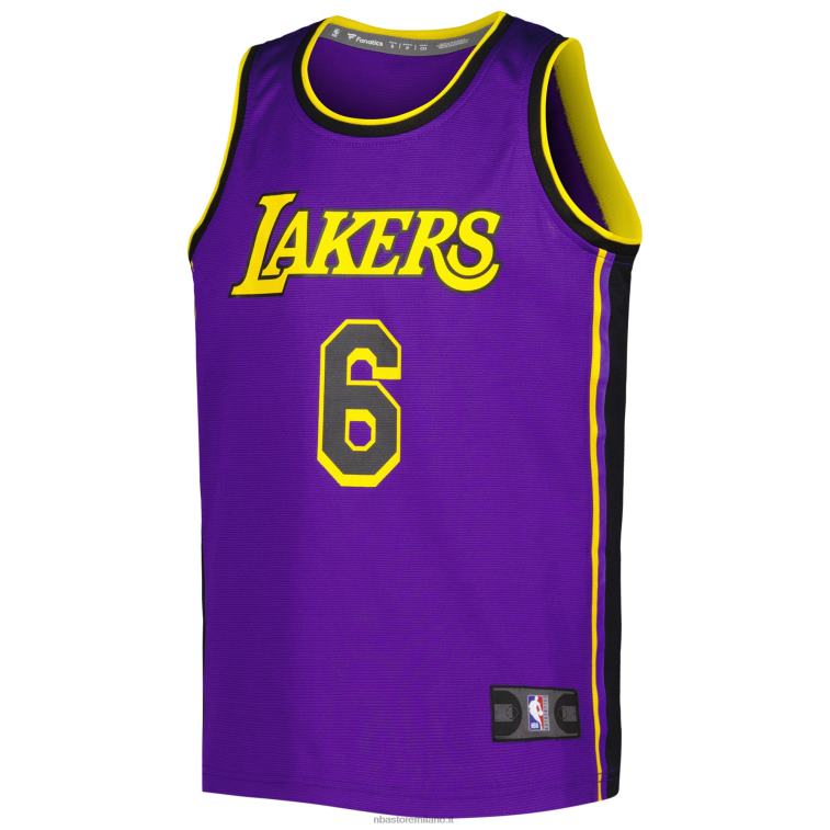 NBA 00F2L16749 los angeles lakers lebron james maglia viola giocatore contropiede veloce