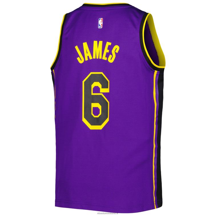 NBA 00F2L16749 los angeles lakers lebron james maglia viola giocatore contropiede veloce