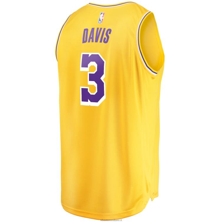 NBA 00F2L16808 maglia los angeles lakers anthony davis oro contropiede replica