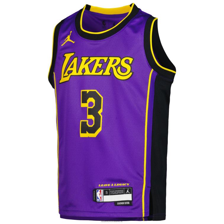 NBA 00F2L16811 los angeles lakers anthony davis jordan marca maglia swingman viola