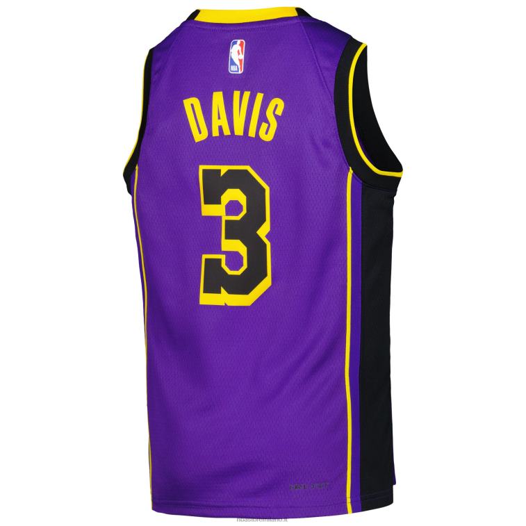 NBA 00F2L16811 los angeles lakers anthony davis jordan marca maglia swingman viola