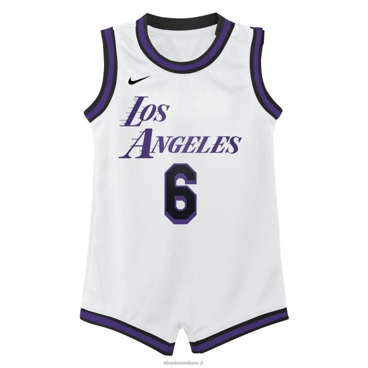 NBA 00F2L16948 los angeles lakers lebron james nike maglia replica bianca