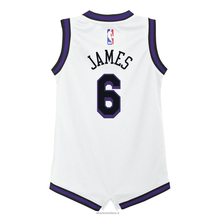 NBA 00F2L16948 los angeles lakers lebron james nike maglia replica bianca