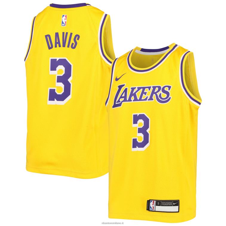 NBA 00F2L17268 los angeles lakers anthony davis maglia swingman oro nike