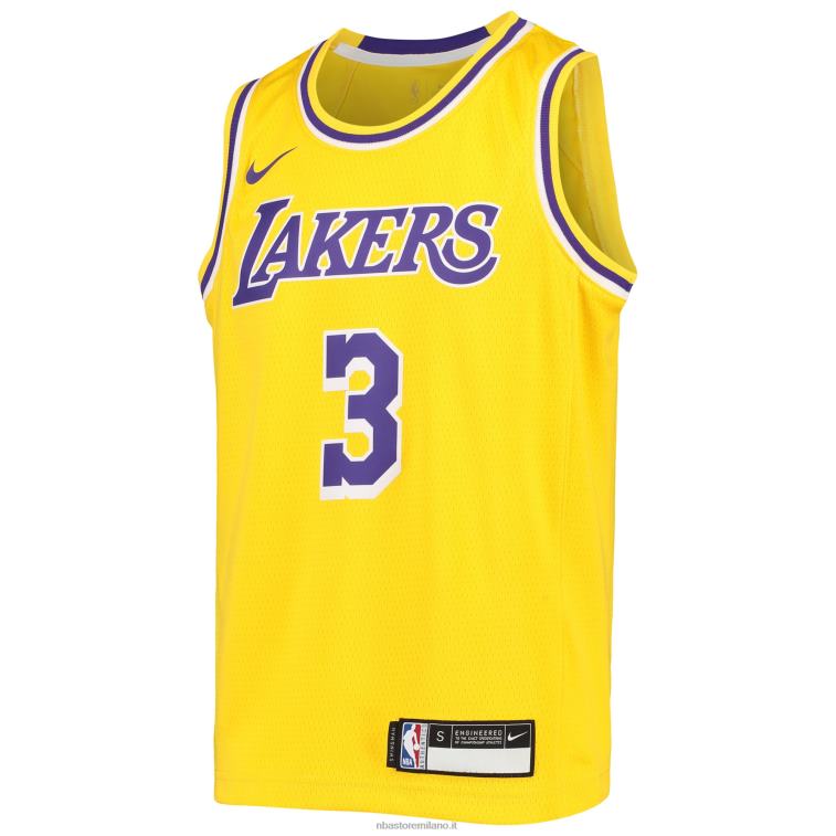 NBA 00F2L17268 los angeles lakers anthony davis maglia swingman oro nike