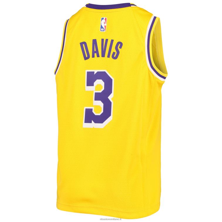 NBA 00F2L17268 los angeles lakers anthony davis maglia swingman oro nike