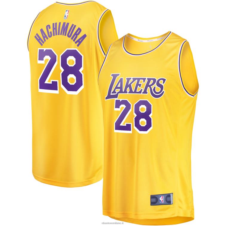 NBA 00F2L17371 los angeles lakers rui hachimura oro maglia da giocatore fast break