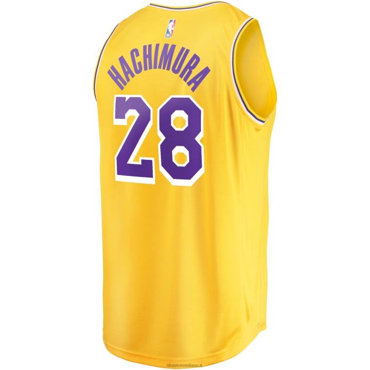 NBA 00F2L17371 los angeles lakers rui hachimura oro maglia da giocatore fast break