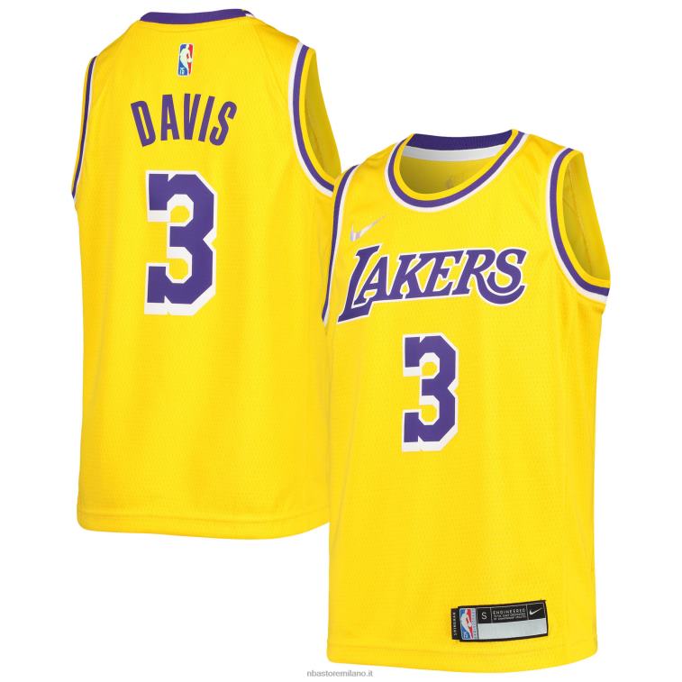 NBA 00F2L17383 los angeles lakers anthony davis maglia nike gold diamond swingman