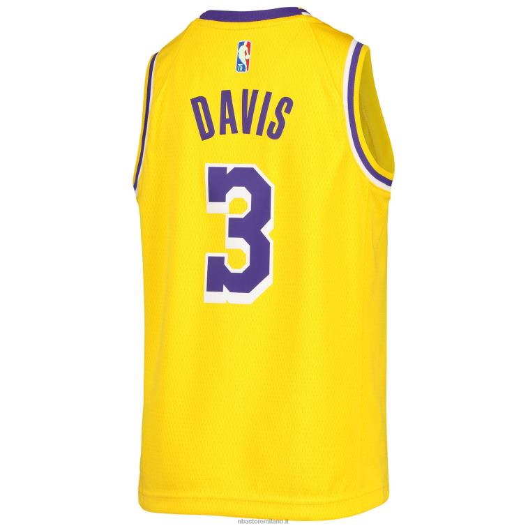 NBA 00F2L17383 los angeles lakers anthony davis maglia nike gold diamond swingman