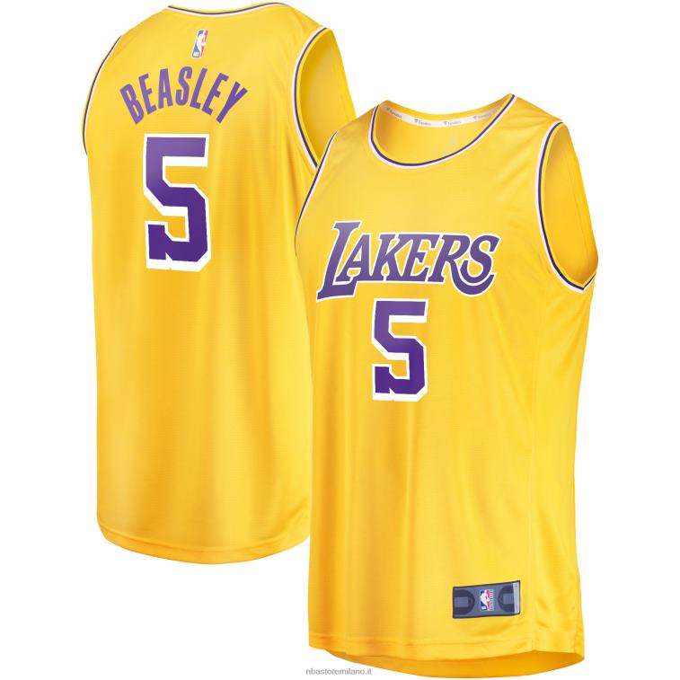 NBA 00F2L17597 los angeles lakers malik beasley maglia da giocatore di contropiede d'oro