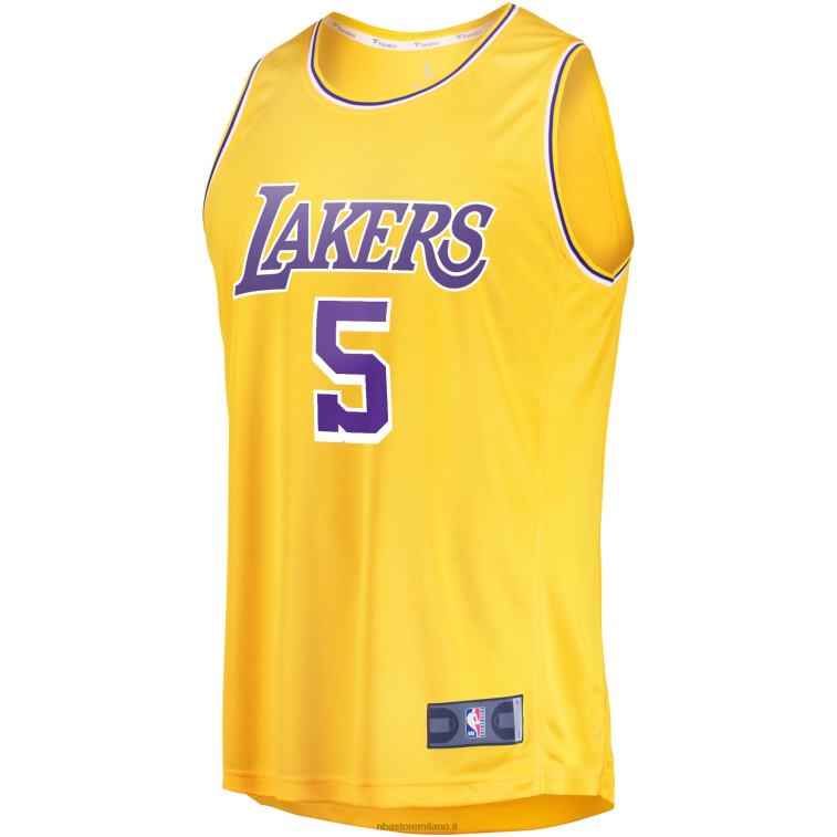 NBA 00F2L17597 los angeles lakers malik beasley maglia da giocatore di contropiede d\'oro