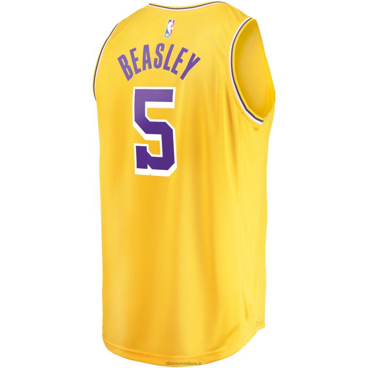 NBA 00F2L17597 los angeles lakers malik beasley maglia da giocatore di contropiede d\'oro