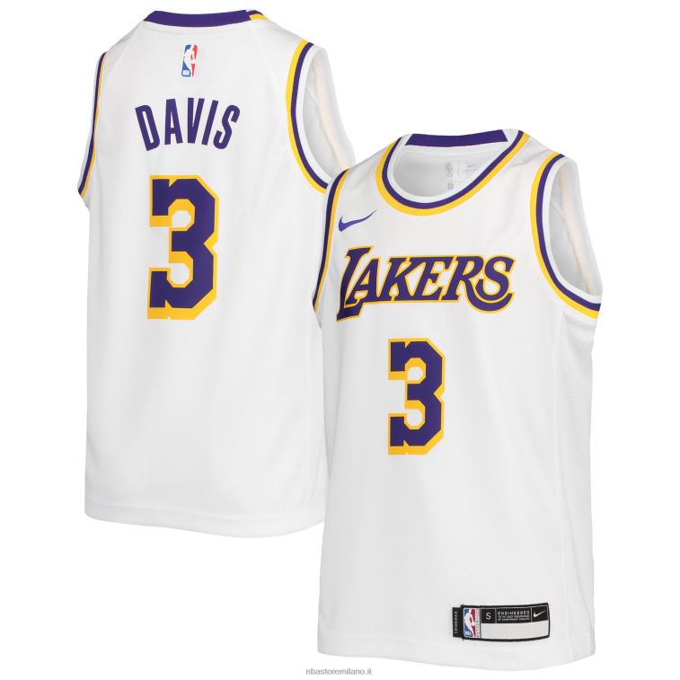 NBA 00F2L17713 los angeles lakers anthony davis nike maglia bianca swingman