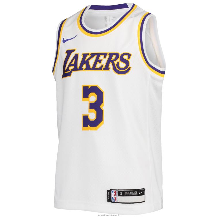 NBA 00F2L17713 los angeles lakers anthony davis nike maglia bianca swingman